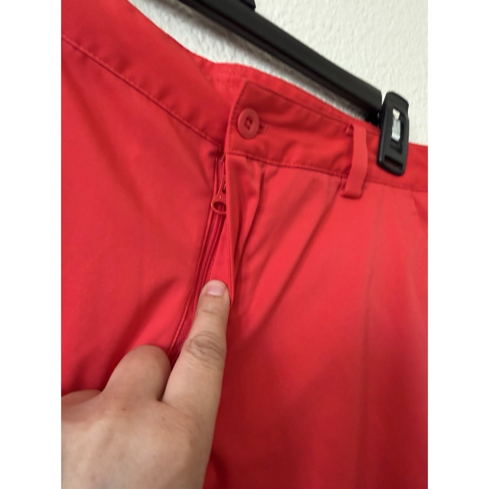Nike Dri-Fit Golf Chino Shorts Mens 30 Red Performance Athletic Flat Front - Picture 6 of 16